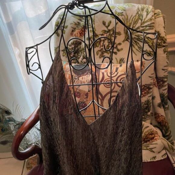 Alice + Olivia Fern metallic jersey halter neck top L - Picture 4 of 12